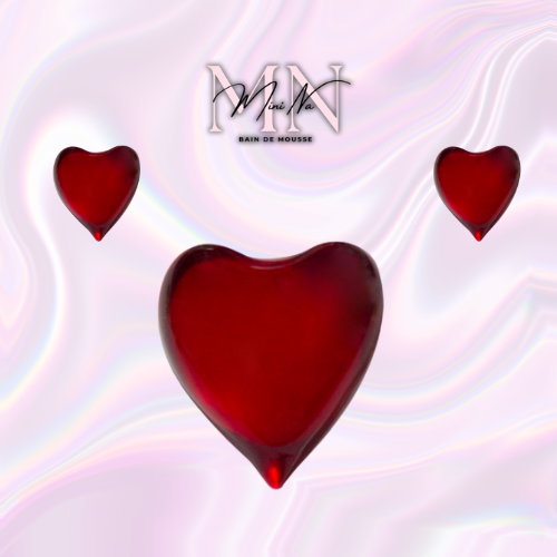 Perle de bain - Coeur,  Fraise